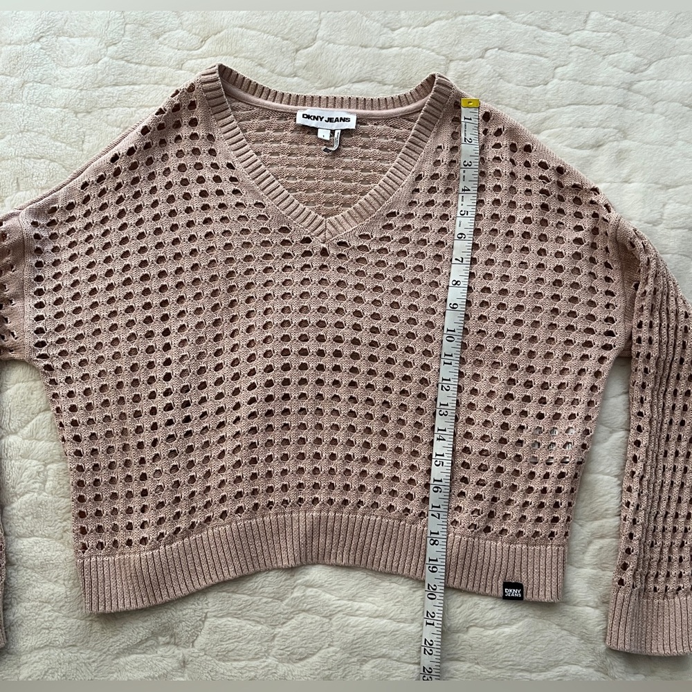 OPEN STITCH POINTELLE
SWEATER by DKNY JEANS Size S. New without tags. - Picture 5 of 7